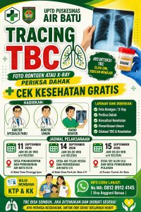 Puskesmas Air Batu Gelar Tracing TBC dan Cek Kesehatan Gratis di Kecamatan Air Batu