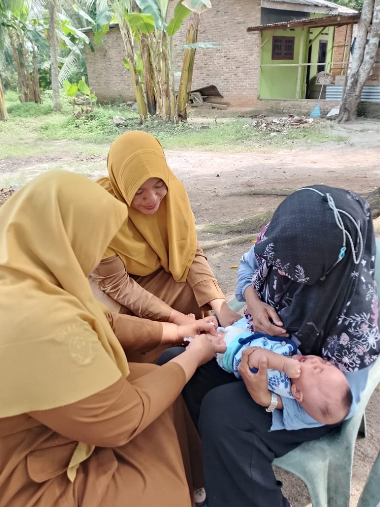 Pelayanan Posyandu ILP di Posyandu Bahagia Berjalan Lancar, Layani 31 Sasaran di Desa Air Teluk Hessa
